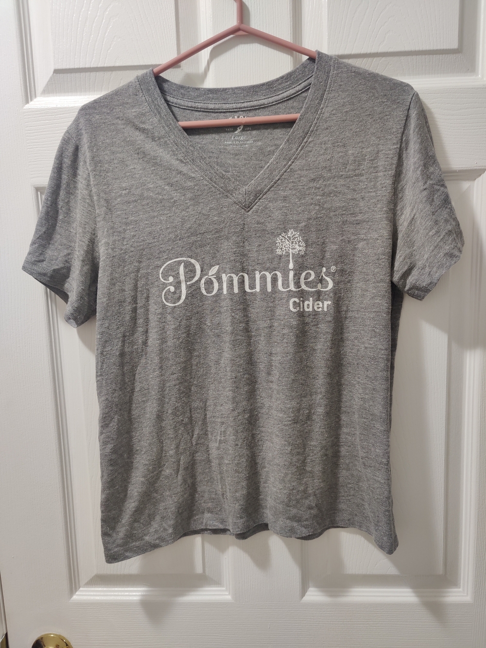 League Gray Pommies Cider V-Neck Tee